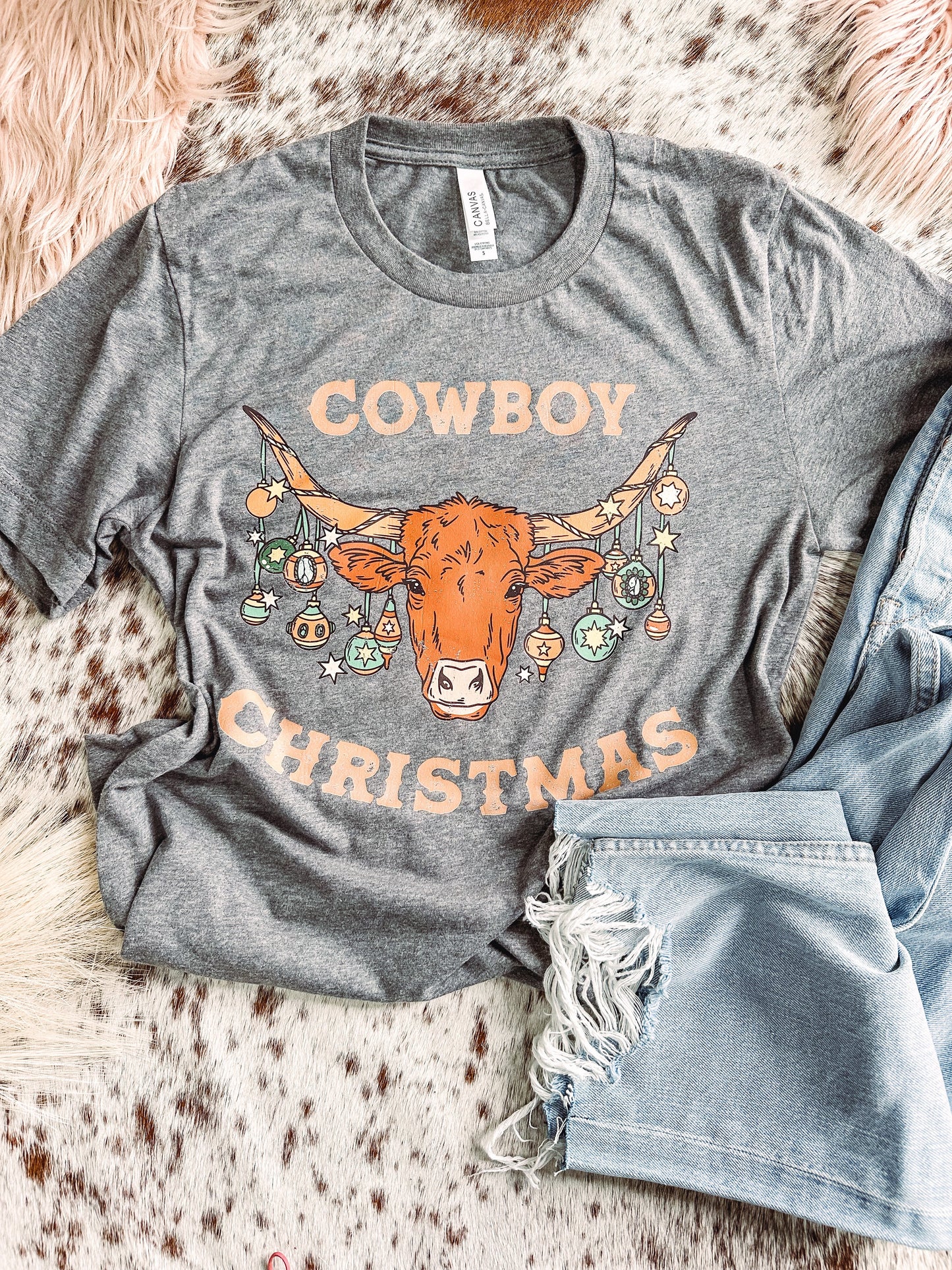 Cowboy Christmas - Graphic Top