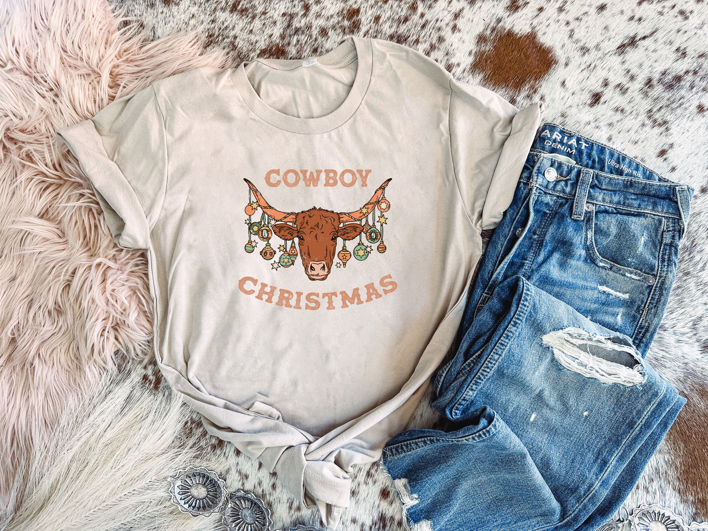 Cowboy Christmas - Graphic Top