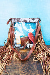 Moosic To My Ears Forever Fringe Clear Crossbody Bag